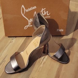 Silver Christian Louboutin heels